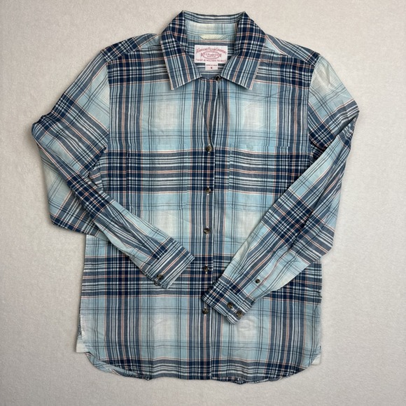 Filson Shirt S Blue Multi Plaid Button Down 100% Cotton Outdoor Workwear 20047 - Picture 3 of 6